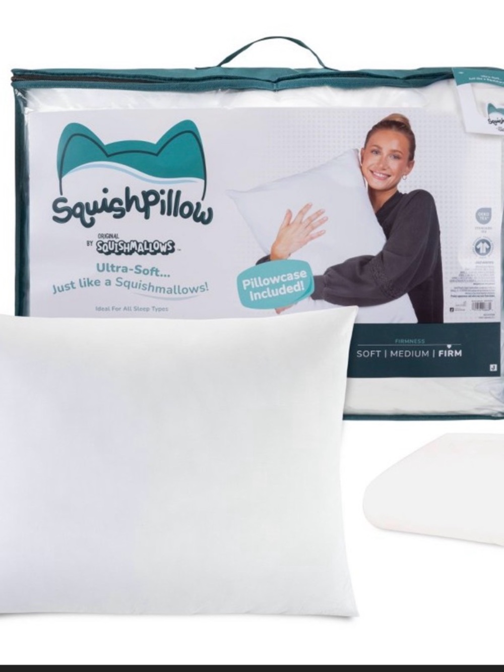 Squish Pillow with Pillowcase Included
